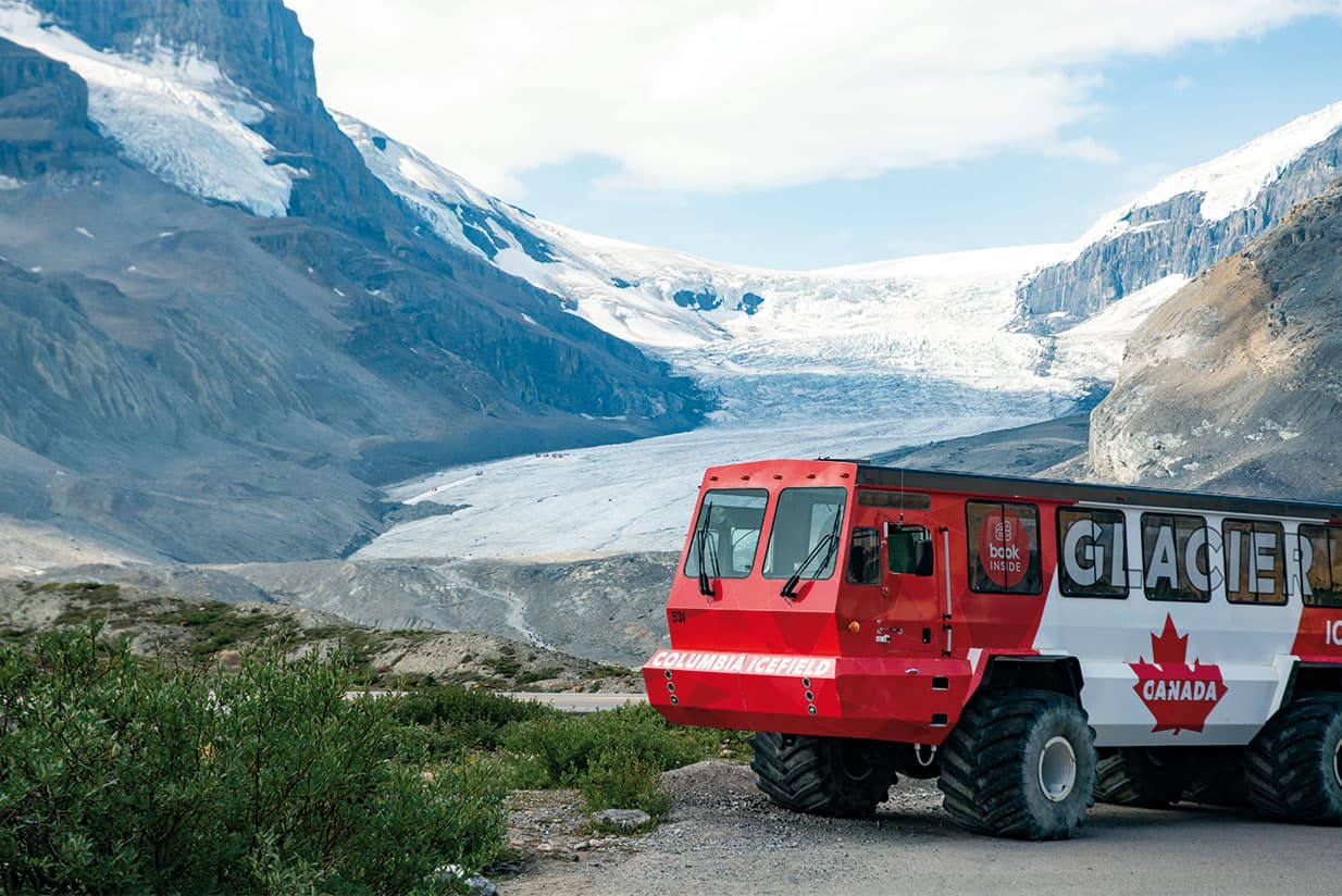 Icy explorations at Athabasca Glacier